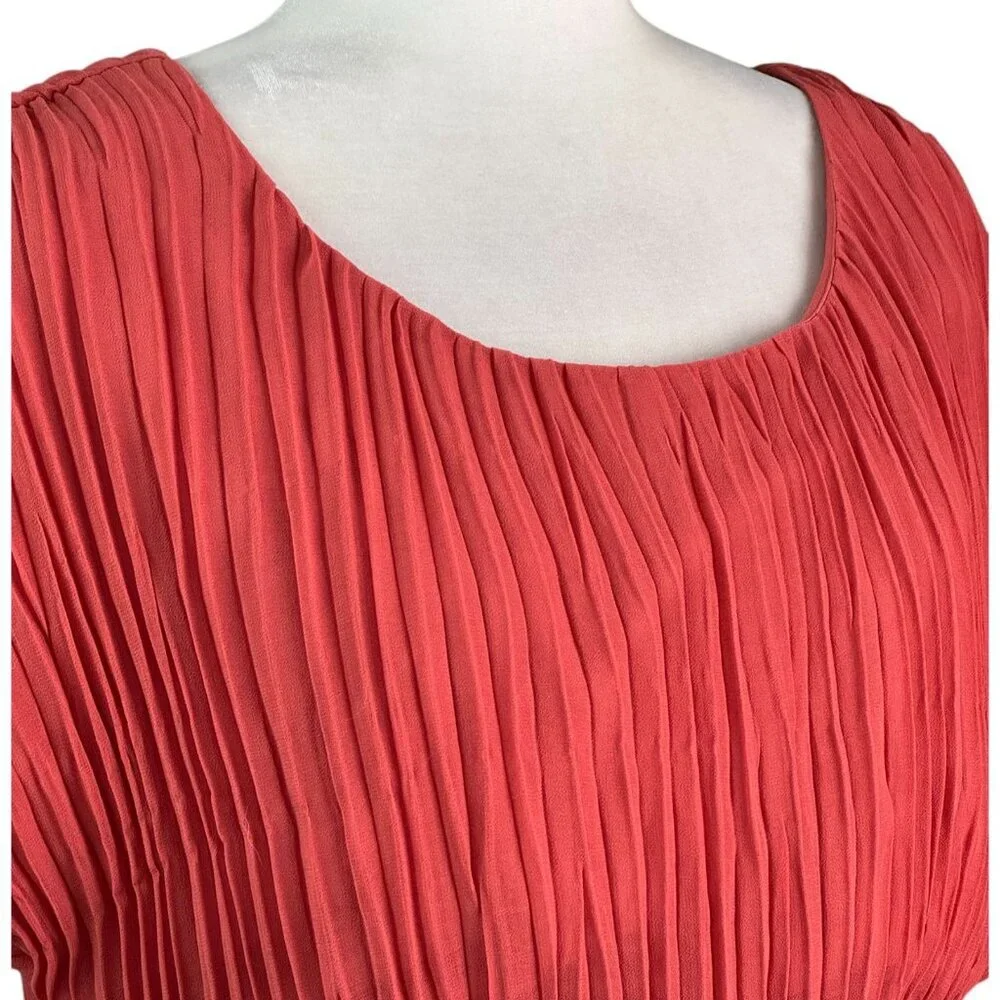 Madewell Artemis Brick Dust Pleated Mini Dress #C0925 Women's Size Small
